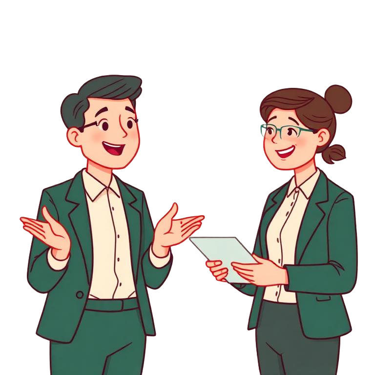 Two people having a conversation